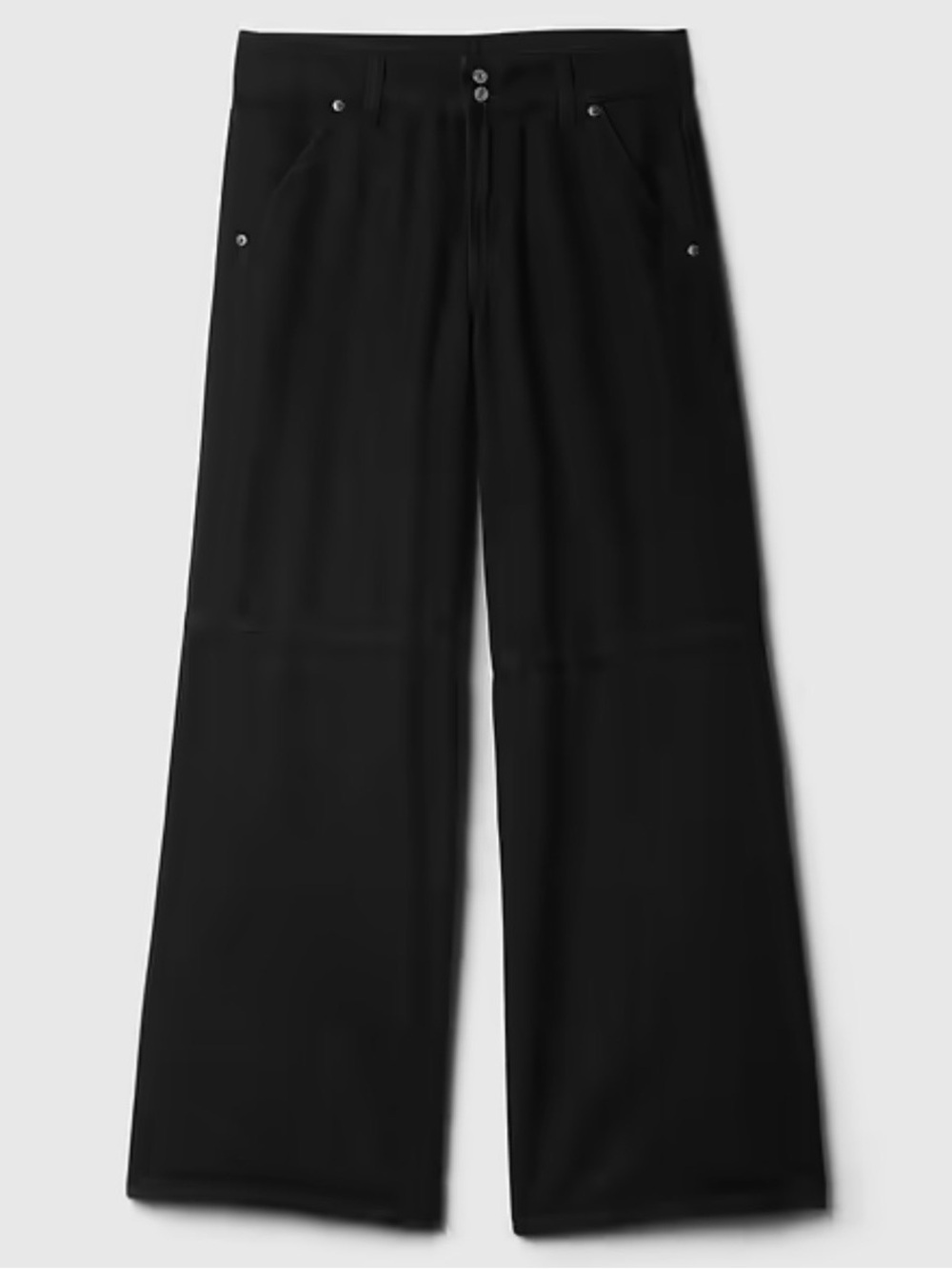 GAP Mid Rise UltraSoft Baggy Jeans Black Women’s Size 27 4P Wide Leg Slouchy